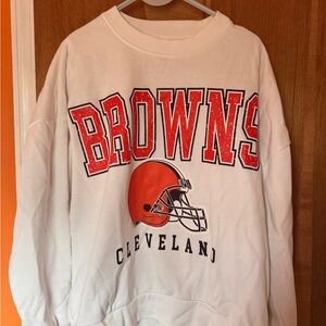 Cleveland Browns White Sweatshirt